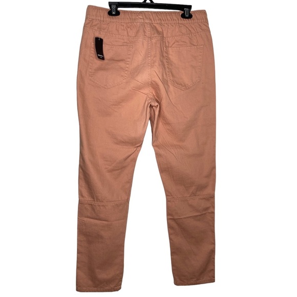 Forever 21 Distressed Knee Woven Pants (Size:L, Color:Dusty Pink) - Picture 2 of 3